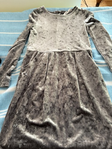 Kleid samt grau - h&m,