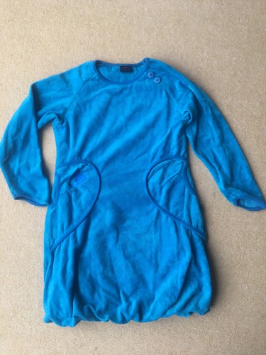 Jako kleid langarm samt blau - samt,