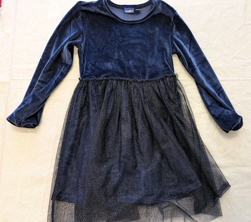 Dunkelblaues samtkleid glitzer - dunkelblaues,